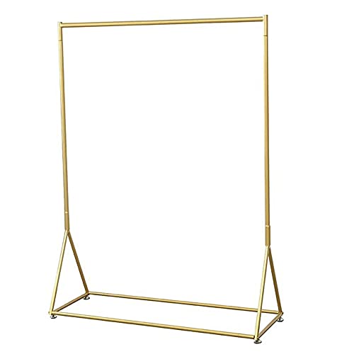 LULUMAIC Robuste Kleiderbügel, Kleiderständer aus Schmiedeeisen, Regale für Herren- und Damenbekleidungsgeschäfte, Trockenständer für den offenen Balkonboden, Golden, 100 x 40 x 150 cm von LULUMAIC