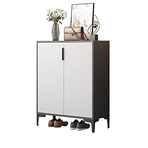 LULUMAIC Schuhschrank, schlicht und modern, großes Fassungsvermögen, Schuhregal mit Türeingang für den Flur (grau, 92 x 32 x 60 cm) von LULUMAIC