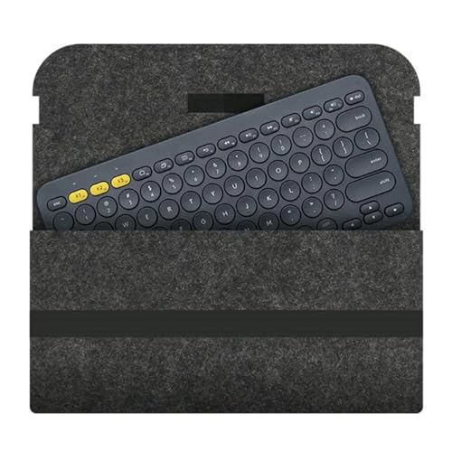 LULUMAIC Tastaturhülle, Tastaturhülle, Schutzhülle, Aufbewahrungshandtasche, tragbares Tastaturzubehör für Tastatur (schwarz, klein) von LULUMAIC