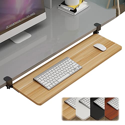 LULUMAIC Unterstützung für Tabletthöhe und Maus. Verstellbare verschiebbare Tastatur – Robustes Holz – Ergonomische Schreibtischverlängerung für Zuhause, Büro von LULUMAIC