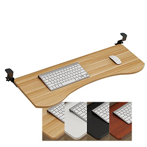 LULUMAIC Unterstützung für Tabletthöhe und Maus. Verstellbare verschiebbare Tastatur – Robustes Holz – Ergonomische Schreibtischverlängerung für Zuhause, Büro von LULUMAIC