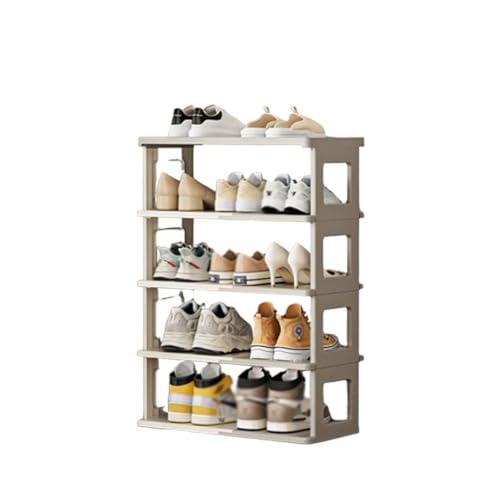 LULUMAIC Zusammenklappbarer, vertikaler Schuhregalschrank, einfache Installation, platzsparendes Design, ideal für kleine Räume und Eingangsecken, 53,8 x 26 x 75 cm von LULUMAIC