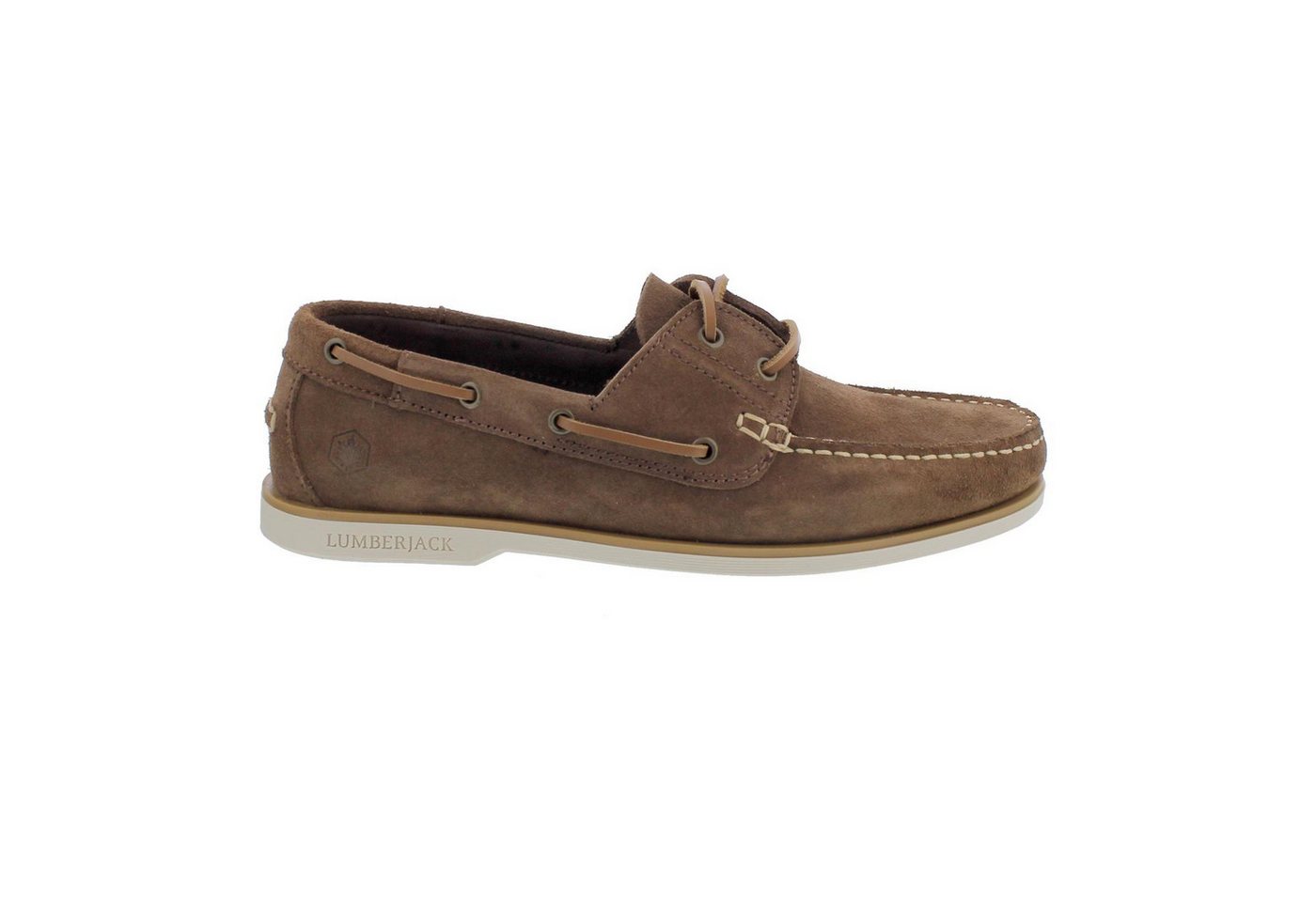 LUMBERJACK Lumberjack Navigator Bootssschuh, Washed Suede (Veloursleder), Brown S Bootsschuh von LUMBERJACK