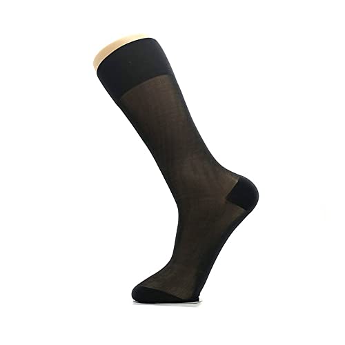 LUMoony 2 Paar Herren Kleid Socken Business Tube Kleid Socken Sheer Business Socken Sheer Formal Dress Wear Anzug Strumpf Business Socken Männliches Kleid Sheer Socken von LUMoony