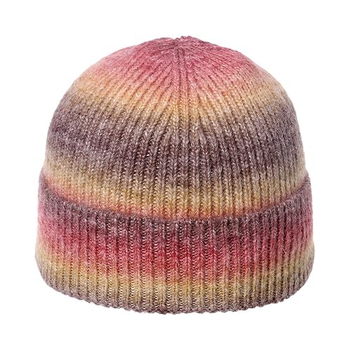 LUMoony Damenmütze Wintermütze Mützen 1Pcs Tie-Dye Farbverlauf Winter Mütze Stretchy Weiche Warme Beanie Hut Mütze Weich Winter Stretch CapThermo Strickmütze Mode Straßenfotografie Strickmütze von LUMoony