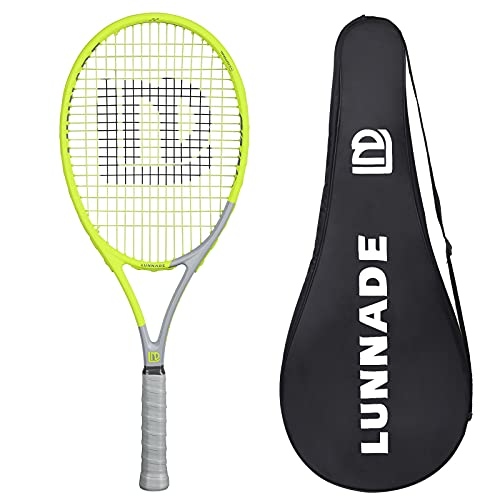 LUNNADE Tennisschläger für Erwachsene, 27 Zoll Leicht Tennisschläger mit Hülle, Geeignet für Damen Herren Anfänger und Fortgeschrittene von LUNNADE