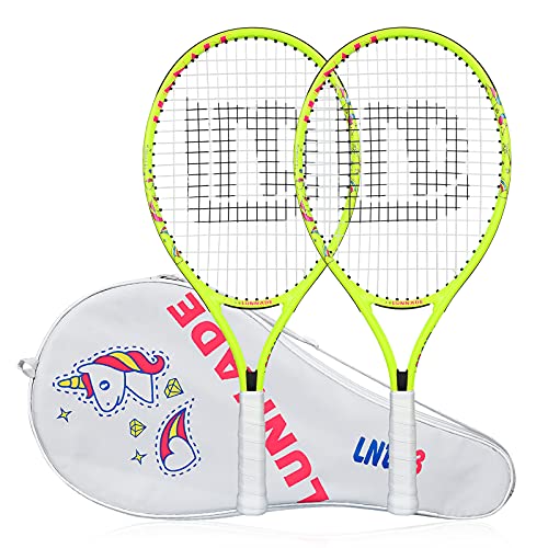 LUNNADE Tennisschläger für Kinder Junior, 19/21/23/25 Zoll Jugend Tennisschläger mit Hülle, geeignet für Anfänger Jungen und Mädchen Alter 3-12 von LUNNADE