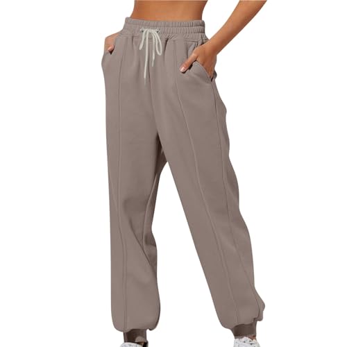 Angebote Tages Blitzangebote Heute, Sporthose Damen Leggings Damen Baumwolle Valentinstag Muster Sporthose Mit Kordelzug Leicht Bequeme Sweatpants Casual Yogahose Damen Lang Sweathose Damen(White,Xxl) von LUNULE