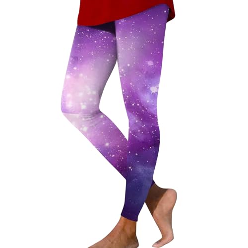 Karneval Kostüm Damen, Weltall Kostüm Damen 3D Bedrucken Space Kostüm Hohe Taille Galaxy Leggings Eng Sportleggins Galaxy Hose Damen Angebot Des Tages Blitzangebot Laufhose Damen Winter(Vermilion,XXL) von LUNULE