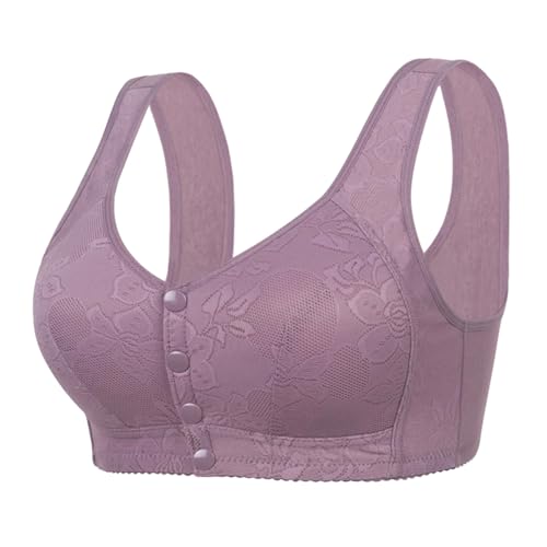 LUNULE Angebote des Tages Heute Blitzangebote, Bustier Damen Sport BH Damen Einfarbig Push Up BH Klassische Bralette Soft Cup Bralette Bequeme Bra Haltungskorrektur BH Super Push Up (Purple,38) von LUNULE