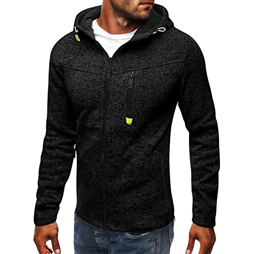 LUNULE Bademantel Herren Frottee Fahrrad Jacke Für Herren Rettungsdienst Jacke Hoodie Mit Schalkragen Herren Slim Fit Cardigan Mit Reißverschluss Zipper Kapuzenpullover Kapuzenjacke Sweatshirt Jacke von LUNULE