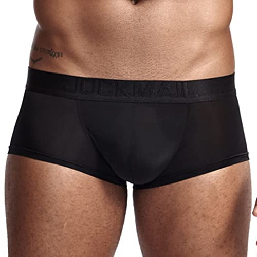 LUNULE Boxershorts Herren Einfarbig Mittlere Taille Boxer Männer U Konvexen Beutel Unterhose Atmungsaktive Basic Unterwäsche Trunks Sportliche Retroshorts Baumwolle Optimaler Passform Mens Höschen von LUNULE