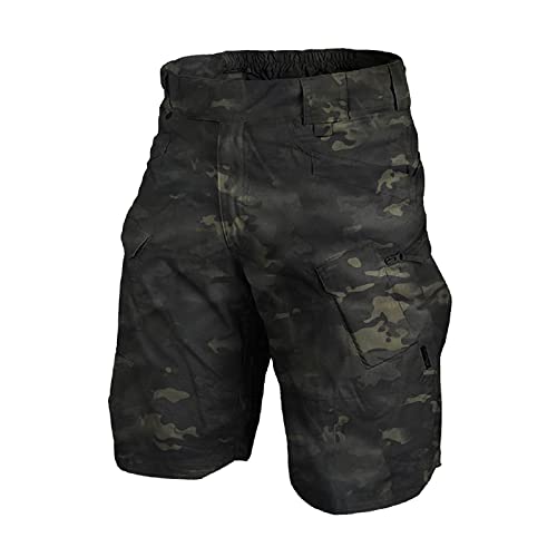 LUNULE Herren Cargohose Kurz Sommer Tarnung Shorts mit Reißverschlusstasche und Dehnbund Sportshorts Sommershorts FreizeithoseMen Pants Chinohose Trekkinghose Wanderhose Army Bermuda Kurz Hose S-5XL von LUNULE