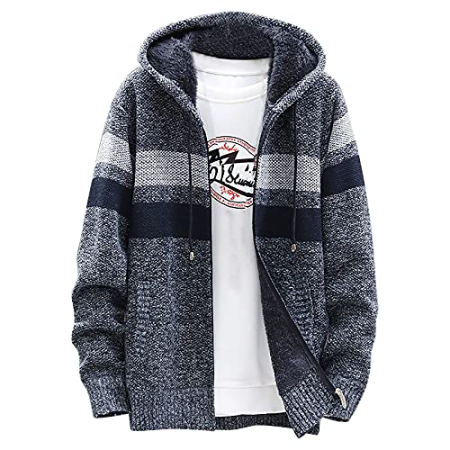 Meine Bestellung Anzeigen, Sweatjacke Herren Activewear Für Herren Einfarbig Langarm Sweatjacke Mit Reißverschluss Casual Warm Freizeitjacke Bequeme Sweatshirt Herren Kapuzenpullover (Gray,3Xl) von LUNULE