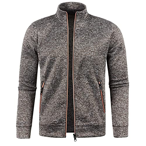 Meine Bestellungen Anzeigen, Übergangsjacke Herren Herren Jacke Übergangsjacke Langarm Sportjacke Mit Reissverschluss Stehkragen Trainingsjacke Winterjacke Herren Schwarz Laufjacke (Kaffee,3Xl) von LUNULE