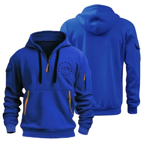 Warehouse Deals Angebote B Ware, Pullover Herren Herren Pullover Winter Druck Langarm Sweatshirt Mit Kapuze Casual Leicht 1/4 Zip Kapuzenpullover Trainingsjacke Herren Weihnachtspullover von LUNULE