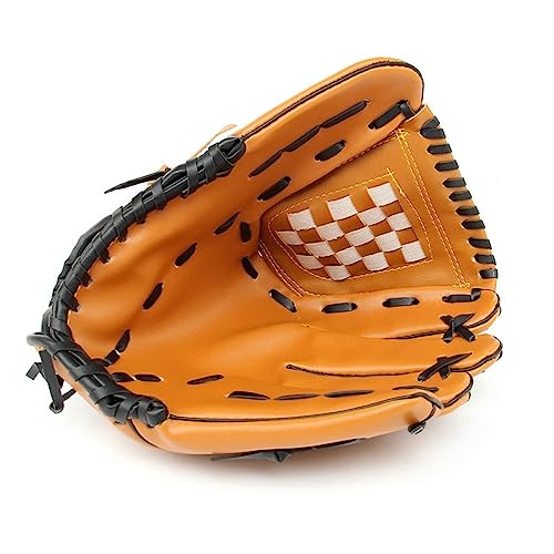 Baseball Handschuhe Dickere Pitcher-Baseball-Handschuhe for Kinder und Erwachsene, Softball-Handschuhe Baseballhandschuh(12.5 inches) von LUOKEKE