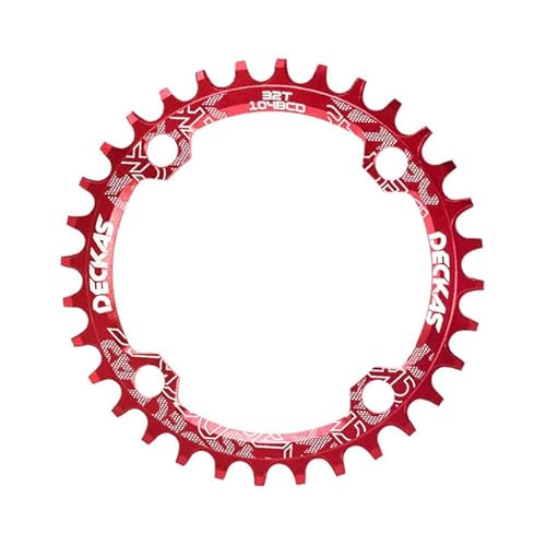 LUOKEKE Kettenblatt 104. BCD. Kettenblatt Runde 32T 34 Zähne 3 6T 38T. Fahrradkurbel MTB Monoplat 10. 4BCD. Mountainbike-Teller KettenbläTter(34T,Red) von LUOKEKE