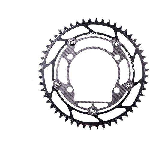 LUOKEKE Kettenblatt Rundes Kettenblatt mit Innenversatz, 110 BCD, Carbon, Rennrad, 12-Fach, 12 Gänge KettenbläTter(42T) von LUOKEKE