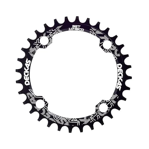 LUOKEKE Kettenblatt Schmal breit 104. BCD. Kronenkettendring Runde 32T 34 Zähne 3 6T 38T. Fahrradkurbel MTB Monoplat 10. 4BCD. Mountainbike-Teller KettenbläTter(34T,Noir) von LUOKEKE