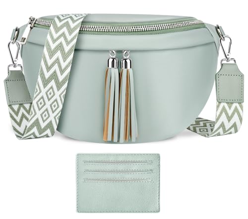 LUROON Mini Umhängetasche Damen Elegant Bauchtasche Stylisch Brusttasche Crossbody Bag Damen Breiter Gurt PU Leder Crossbody Schultertasche 26x15x9 Zentimeter LUROON Mini Umhängetasche Damen Elegant Bauchtasche Stylisch Brusttasche Crossbody Bag Damen Breiter Gurt PU Leder Crossbody Schultertasche 26x15x9 Zentimeter von LUROON