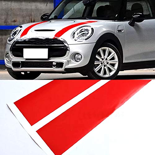 LUVCARPB Car Stripes Hood Aufkleber Cover Decal, passend für BMW Mini Cooper R50 R53 R56 R55 LUVCARPB Car Stripes Hood Aufkleber Cover Decal, passend für BMW Mini Cooper R50 R53 R56 R55 von LUVCARPB