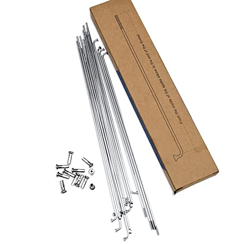 LUXU 36 Stück 14G J Bend Fahrradspeichen aus Edelstahl – 282 mm, Fahrradspeichen mit Messingnippeln, Mountainbike-Speichen, für MTB-Radspeichen, City-Bikes, Ersatz/Reparatur von Edelstahlspeichen LUXU 36 Stück 14G J Bend Fahrradspeichen aus Edelstahl – 282 mm, Fahrradspeichen mit Messingnippeln, Mountainbike-Speichen, für MTB-Radspeichen, City-Bikes, Ersatz/Reparatur von Edelstahlspeichen von LUXU