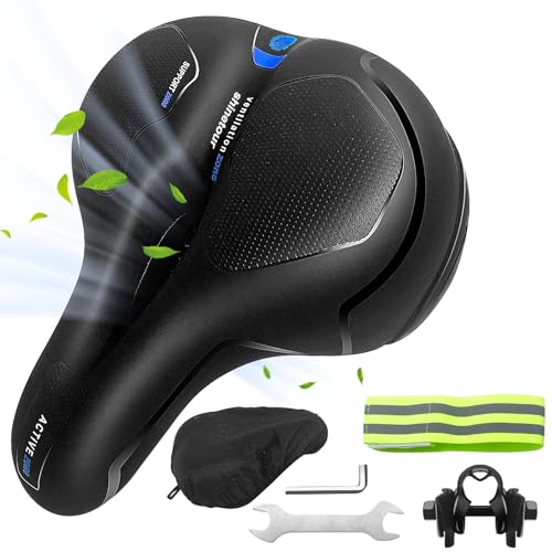 LUZOON Fahrradsattel Fahrrad Sattel Gel Fahrradsitz Ergonomisch Fahrrad Sattel Tourensattel mit wasserdichte Abdeckung Sattel Atmungsaktiver MTB Sattel für Herren Damen Bequem (Blau, Einheitsgröße) LUZOON Fahrradsattel Fahrrad Sattel Gel Fahrradsitz Ergonomisch Fahrrad Sattel Tourensattel mit wasserdichte Abdeckung Sattel Atmungsaktiver MTB Sattel für Herren Damen Bequem (Blau, Einheitsgröße) von LUZOON
