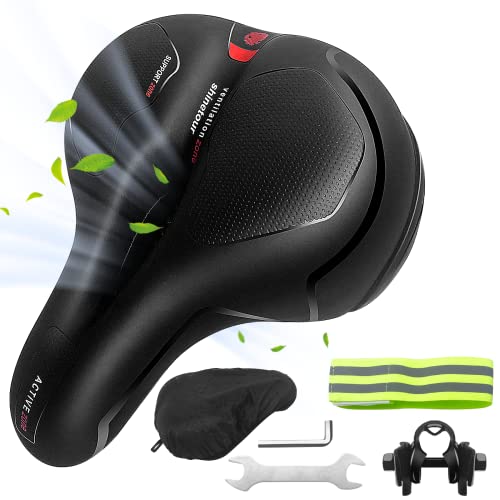 LUZOON Fahrradsattel Fahrrad Sattel Gel Fahrradsitz Ergonomisch Fahrrad Sattel Tourensattel mit wasserdichte Abdeckung Sattel Atmungsaktiver MTB Sattel für Herren Damen Bequem (Rot, Einheitsgröße) LUZOON Fahrradsattel Fahrrad Sattel Gel Fahrradsitz Ergonomisch Fahrrad Sattel Tourensattel mit wasserdichte Abdeckung Sattel Atmungsaktiver MTB Sattel für Herren Damen Bequem (Rot, Einheitsgröße) von LUZOON