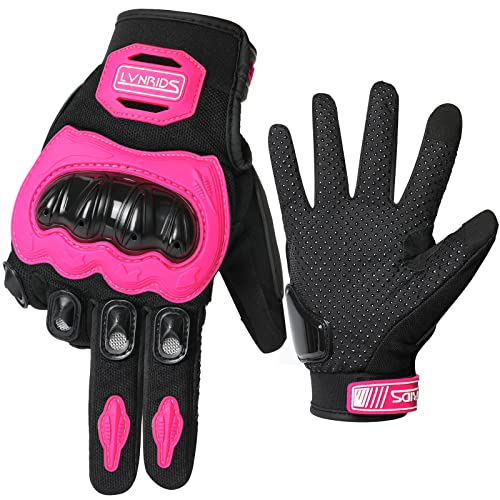 LVNRIDS 1 Paar Sport-Motorrad-Handschuhe Vollfinger-Touchscreen-Schutzhandschuhe Rosa M von LVNRIDS