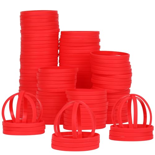 LVNRIDS 100 Stück Silikon Armbänder Gummi Armband freundschaftsarmband Kinder Jugend, 7 Zoll Länge Sport Gummi elastische Armbänder Bulk Geschenke für Lehrer liefert Party Dekorationen rot LVNRIDS 100 Stück Silikon Armbänder Gummi Armband freundschaftsarmband Kinder Jugend, 7 Zoll Länge Sport Gummi elastische Armbänder Bulk Geschenke für Lehrer liefert Party Dekorationen rot von LVNRIDS
