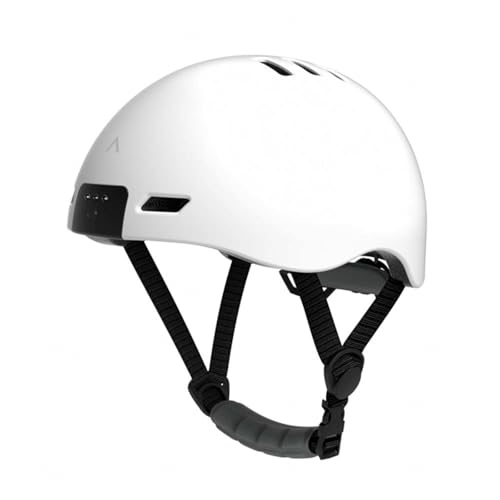 LVSHUOHC Bluetooth-Fahrradhelm mit 1080p HD-Action-Kamera und Bluetooth, Helme für Erwachsene, Multi-Modus-Scheinwerfer und Warnrücklichter, Unisex, Weiß von LVSHUOHC