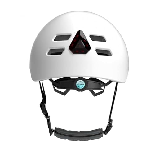 LVSHUOHC Fahrradhelme für Herren mit 1080p HD-Action-Kamera und Bluetooth, Helme für Erwachsene, Multi-Modus-Scheinwerfer und Warnrücklichter, Unisex, Weiß von LVSHUOHC