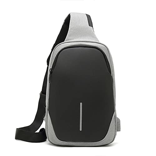 Brusttasche für Herren Herren Brusttasche Outdoor Casual Umhängetasche Umhängetasche für Wandern, Reisen, Sport(Grey) von LVUNZJCA