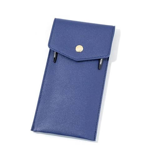 LVUNZJCA Federmäppchen aus Leder Einfache Pu-Leder Multi-Aufbewahrungstasche Leder Student Schreibwaren Tasche für Arbeit, Büro(Blau) von LVUNZJCA