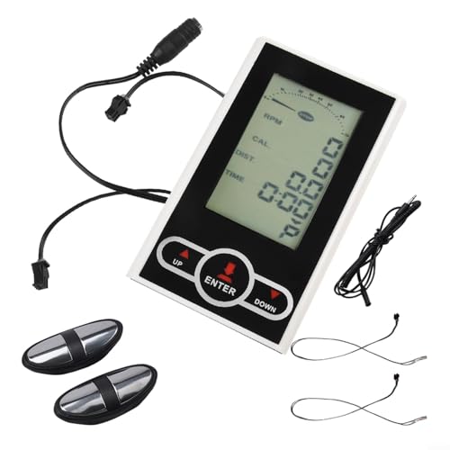 Heimtrainer Monitor Tachometer LCD Display für stationäres Fahrrad Ellipsentrainer mit Herzfrequenzsensor Zeit Geschwindigkeit Kalorien Distanz Tracking Fitnessgeräte Heimtrainer Monitor Tachometer LCD Display für stationäres Fahrrad Ellipsentrainer mit Herzfrequenzsensor Zeit Geschwindigkeit Kalorien Distanz Tracking Fitnessgeräte von LVYXON