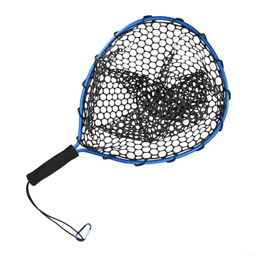 Kompaktes Fischernetz, ausziehbar und tragbar, ideal zum Fliegenkarpfenangeln (blau) von LVYXON