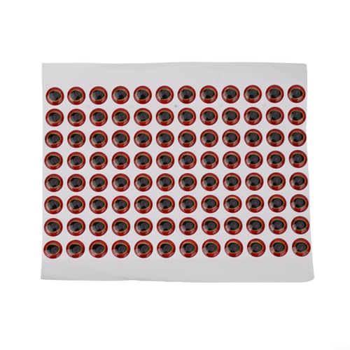 Lebensechte holografische 3D-Angelköderaugen, leicht anzulocken, 6 mm, 8 mm, 10 mm, 12 mm (8 mm Rot) von LVYXON