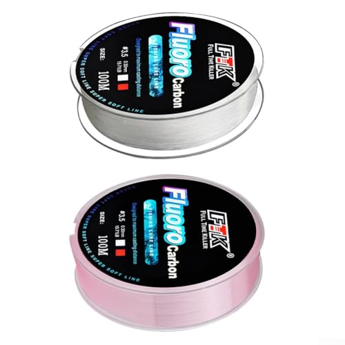 Trusted by anglers Fluorocarbon-Vorfachschnur, 100 m, 4 1334 14,5 kg Kohlefaser, weiche Schnur, 1,5–0,20 mm – 3,2 kg, Grün von LVYXON