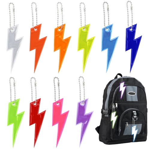 Reflektoren Anhänger Kinder, 10 Stück Sicherheits Reflektor Anhänger, Blitz Schlüsselanhänger Kinder Erwachsene, Reflektoren Schulranzen, Reflektoren Kinderfahrrad für Rucksack Gehen Laufen Reflektoren Anhänger Kinder, 10 Stück Sicherheits Reflektor Anhänger, Blitz Schlüsselanhänger Kinder Erwachsene, Reflektoren Schulranzen, Reflektoren Kinderfahrrad für Rucksack Gehen Laufen von LWMLWM