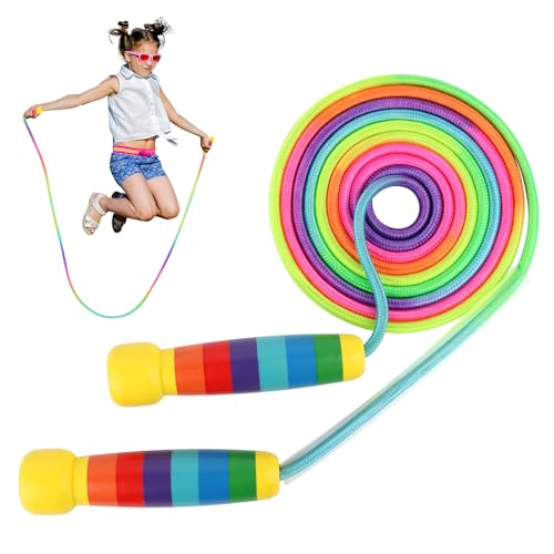 Springseil Kinder, Verstellbare Seilspringen für Fitness, Springseil für Mehrspieler,2.5M Seilspringen Kinder,Regenbogen jumping rope, Skipping Rope Kids für Jungen und Mädchen 4 5 6 7 8 9 10 jahre Springseil Kinder, Verstellbare Seilspringen für Fitness, Springseil für Mehrspieler,2.5M Seilspringen Kinder,Regenbogen jumping rope, Skipping Rope Kids für Jungen und Mädchen 4 5 6 7 8 9 10 jahre von LWMTT