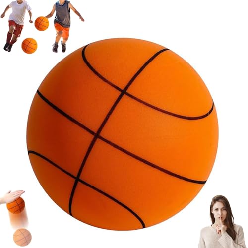 LXCJZY Silent Basketball, Upgrade Dribble Dream Silent Basketball, Foam Basketball Indoor Training Ball, Easy Grip Quiet Ball Practice Ball Feel for Various Indoor Activities (Orange, NO.7) von LXCJZY