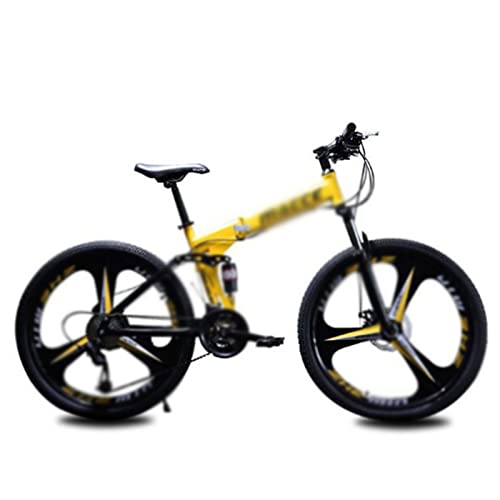 LXHAHQ Fahrrad, Nicht Zusammenklappbar, 26 Zoll, Doppelscheibenbremse, Aluminiumlegierung, Material, Geeignet Für Männer/Yellow von LXHAHQ