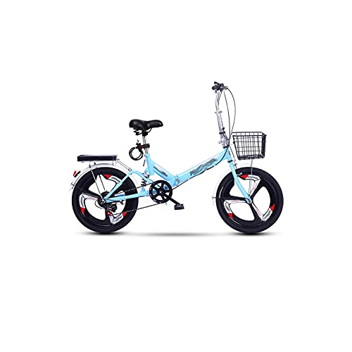 LXHAHQ Fahrrad 20 Zoll 6-Gang-Faltrad Damen Erwachsene Ultraleichtes, Variables Tempo Tragbares, Leichtes Fahrrad Für Erwachsene Männer/Blue von LXHAHQ