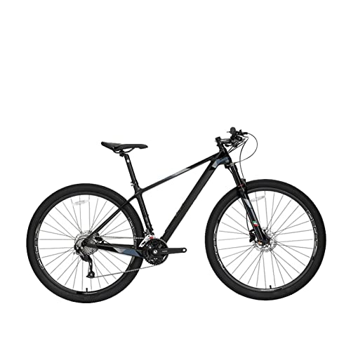 LXHAHQ Fahrrad Carbonfaser-Mountainbike Speed-Mountainbike Pneumatische Stoßdämpfung Vorderradgabel Hydraulisch/Grey von LXHAHQ