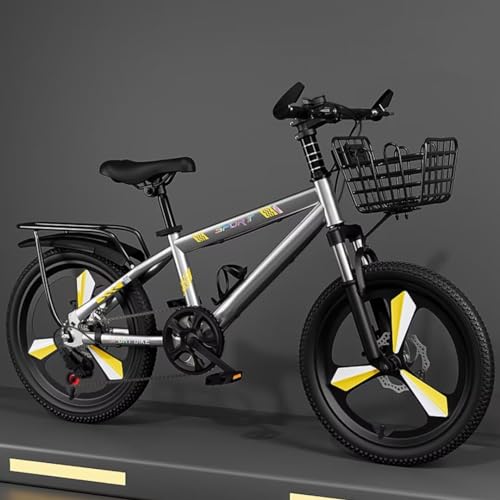 LXHAHQ Mountainbike Mit Stoßdämpfer-Vorderradgabel, Doppelscheibenbremsen, Stadtpendler-Fahrrad Mit Gepäckträger Hinten, Verstellbarer Sattel, Cruiser-Fahrräder, 3-Messer-Rad, 7-Gang-Hybrid-Fahrräder/ von LXHAHQ