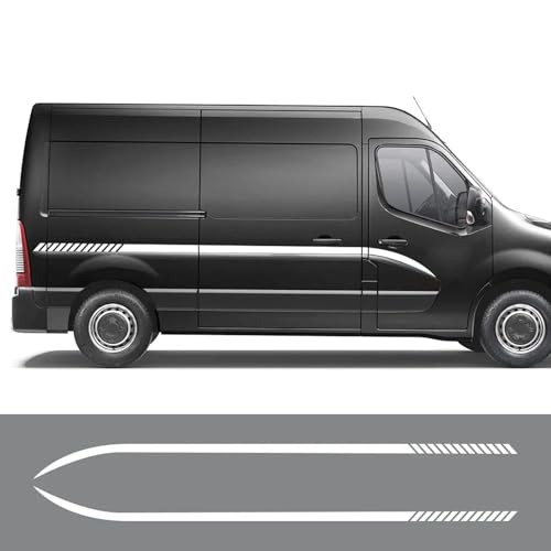 LXHZNB 2 STÜCKE Autotür Taille Linien Dekor Aufkleber Wohnmobil Van Auto Styling Grafiken Vinyl Aufkleber Zubehör ， Für Renault Master von LXHZNB