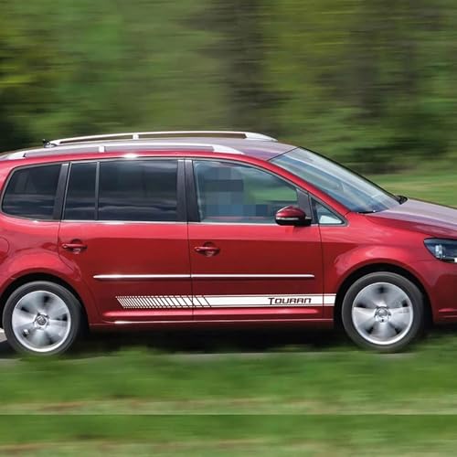 LXHZNB 3 Stück/Los Auto-Karosserie-Seitendekor-Aufkleber, Grafik-Streifen, Aufkleber, Auto-Motorhaube, Sport-Styling, Vinyl-Abdeckung, für VW Touran von LXHZNB