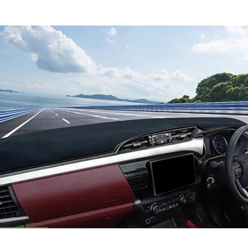 LXHZNB Auto-Armaturenbrett-Abdeckung, Sonnenschutz, Teppiche, Mattenzubehör, für Toyota Hilux 2015 2016 2017 2018 2019–2023 von LXHZNB