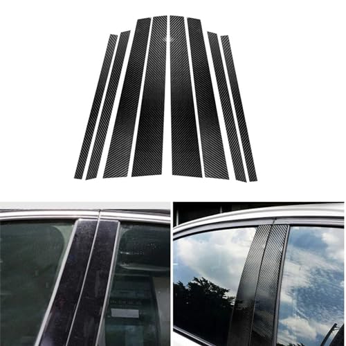 LXHZNB Auto-Fensterverkleidung aus Echtkohlefaser für die B-Säule, für BMW E90 E60 F30 F10 X5 X6 E70 E71 F15 F16 F07 X3 F25 E46 X1 E84 von LXHZNB